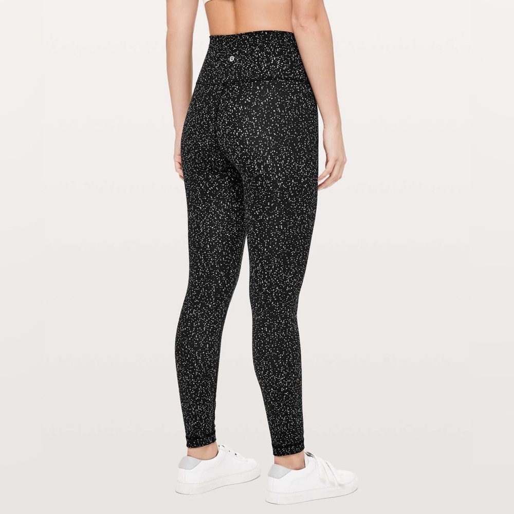 Lululemon Wunder Under High Rise Tight 25" Magnetized Jacquard Black White Sz 2 - Picture 2 of 10